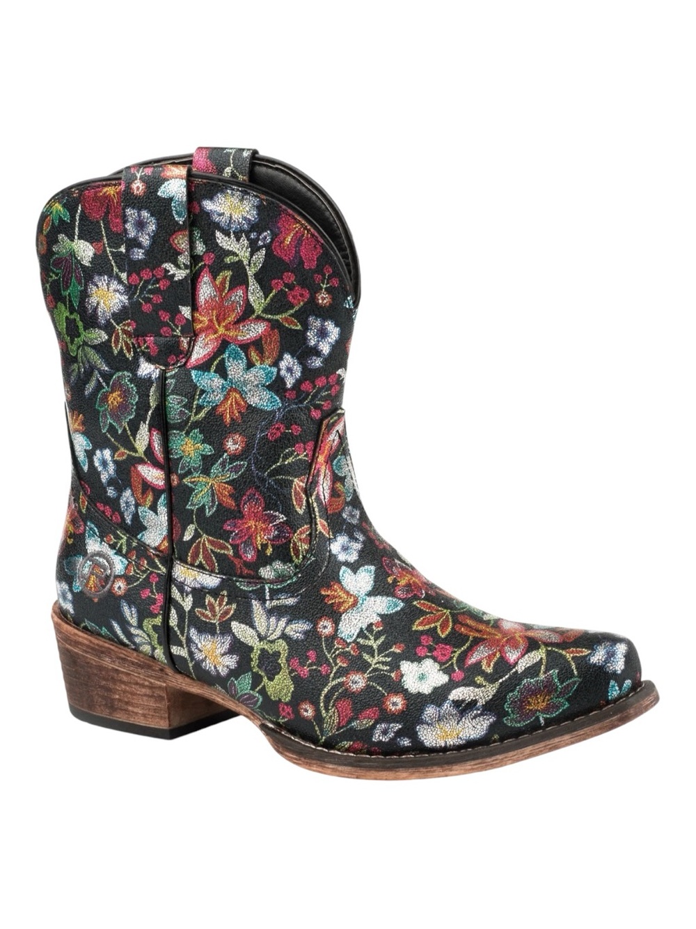 ROPER Ingrid Floral Snip Toe Cowboy Boots